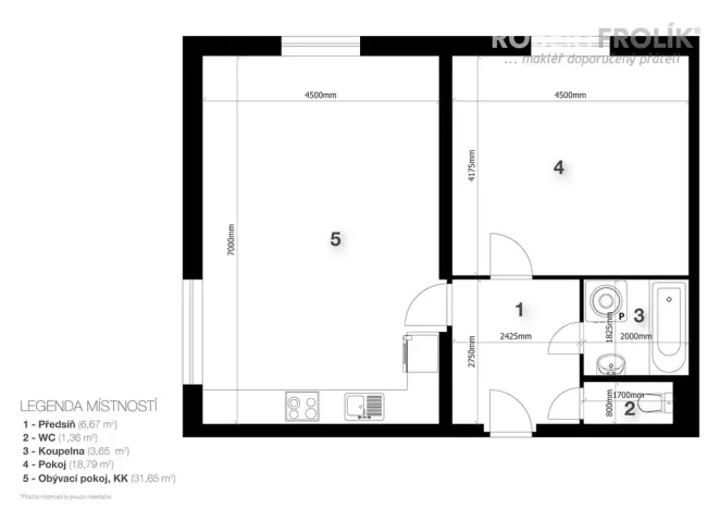 Pronájem bytu 2+kk, Hostivice, Zimní, 62 m2