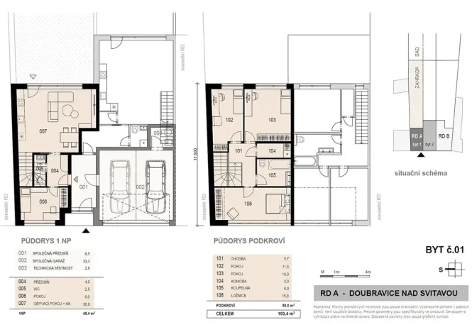 Prodej rodinného domu, Doubravice nad Svitavou, náměstí Svobody, 125 m2