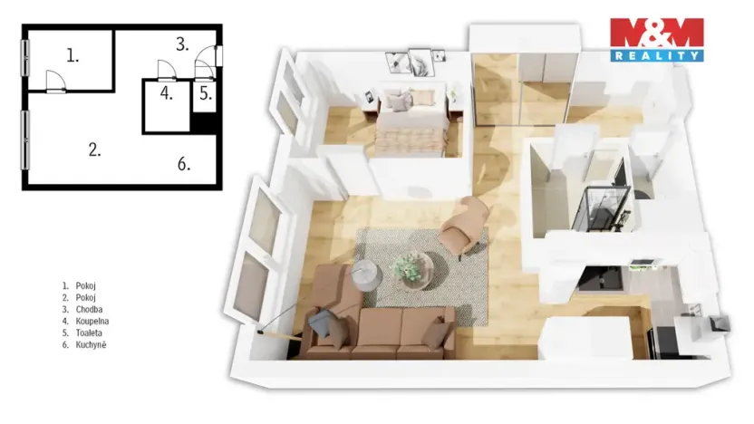 Prodej bytu 2+kk, Beroun - Beroun-Město, Košťálkova, 39 m2
