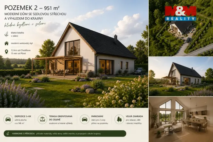 Prodej pozemku pro bydlení, Chotěšov - Losina, 951 m2