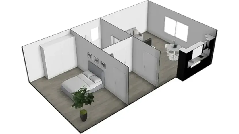 Pronájem bytu 2+kk, Brno, Černohorská, 48 m2