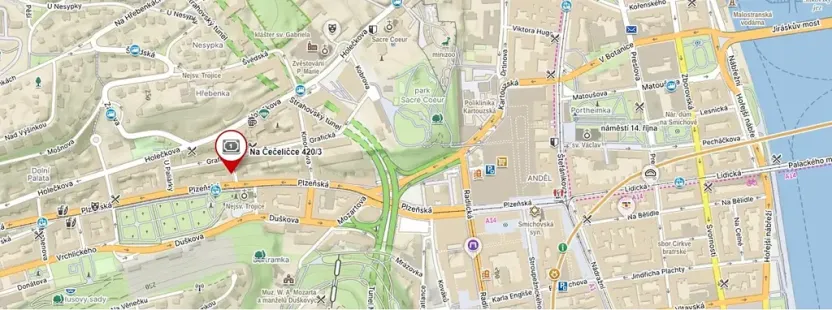 Prodej atypického bytu, Praha - Smíchov, Na Čečeličce, 78 m2