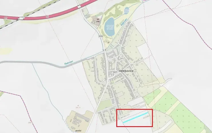Prodej pole, Velešovice, 2950 m2