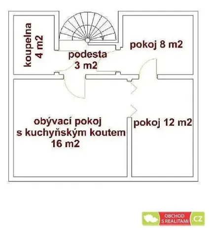 Pronájem bytu 2+kk, Praha, Nad Rohatci, 43 m2