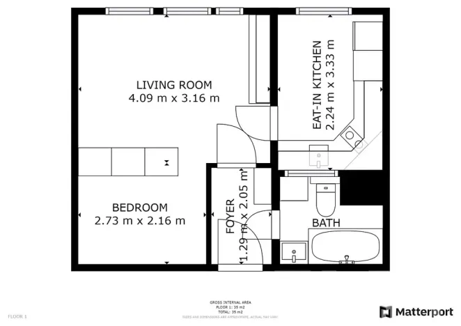 Pronájem bytu 1+1, Praha - Hlubočepy, Pražského, 32 m2