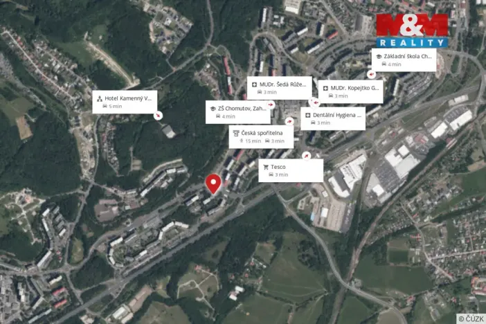 Prodej bytu 3+1, Chomutov, Kamenná, 60 m2