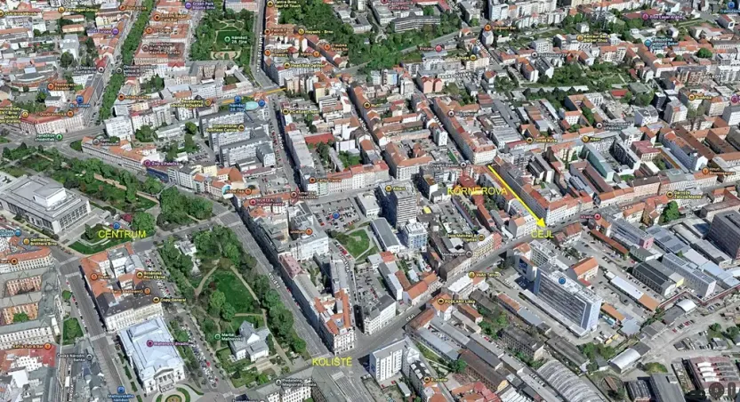 Pronájem bytu 1+kk, Brno, Körnerova, 35 m2