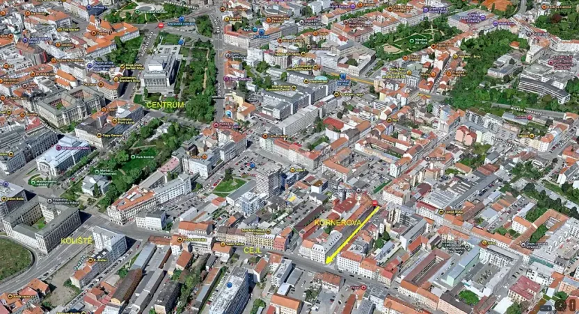 Pronájem bytu 1+1, Brno, Körnerova, 41 m2
