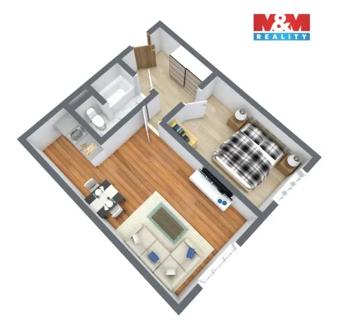 Prodej bytu 2+kk, Lom - Loučná, Libkovická, 42 m2