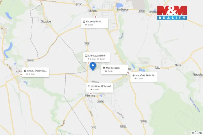 Prodej pozemku pro bydlení, Křenice, 1173 m2