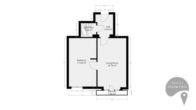 Prodej bytu 2+kk, Praha - Libeň, Střížkovská, 44 m2