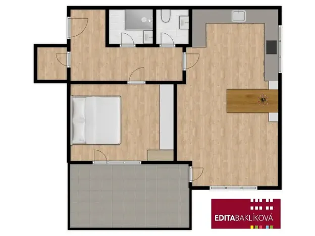 Pronájem bytu 2+kk, Olomouc, Eduarda Hamburgera, 57 m2