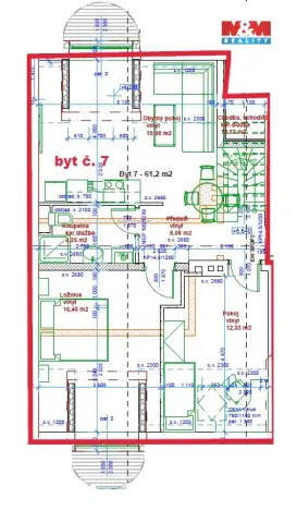Pronájem bytu 3+kk, Mariánské Lázně - Úšovice, Palackého, 61 m2