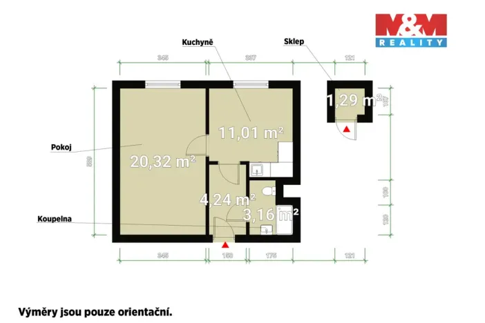 Prodej bytu 1+1, Nýřany, Havířská, 39 m2