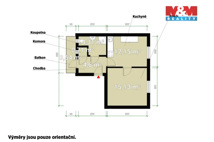 Pronájem bytu 1+1, Plzeň - Jižní Předměstí, Lukavická, 38 m2