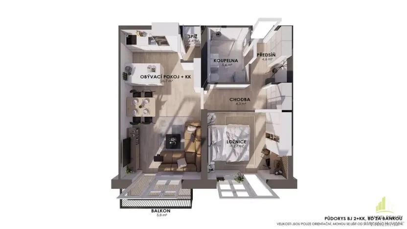 Prodej bytu 2+kk, Břeclav, 60 m2