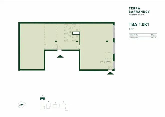 Pronájem obchodního prostoru, Praha - Hlubočepy, Silurská, 227 m2