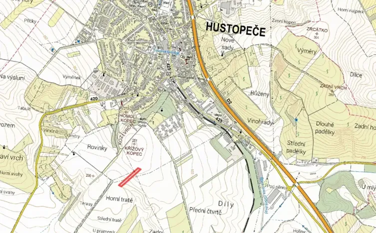 Prodej pole, Hustopeče, 10150 m2