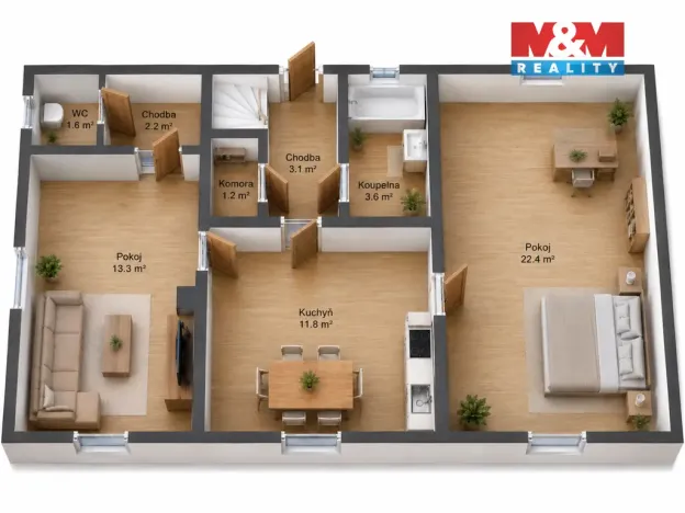 Prodej rodinného domu, Český Krumlov - Nové Spolí, Potoční, 105 m2