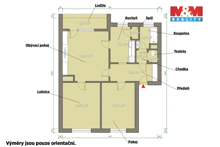 Prodej bytu 3+1, Klatovy - Klatovy III, U Pazderny, 74 m2