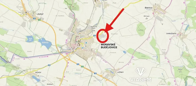 Prodej pole, Moravské Budějovice, 463 m2