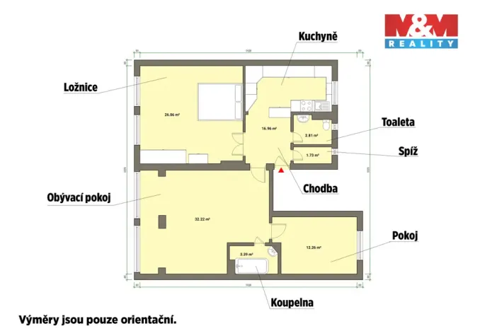Prodej bytu 3+1, Tři Sekery, 96 m2