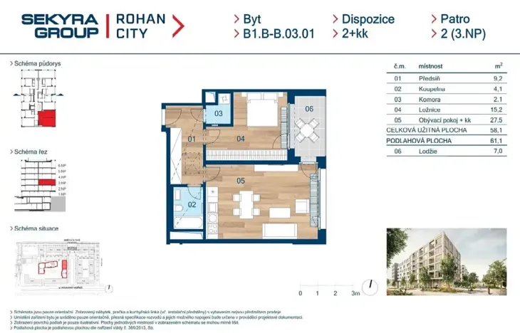 Prodej bytu 2+kk, Praha - Karlín, Sokolova, 58 m2