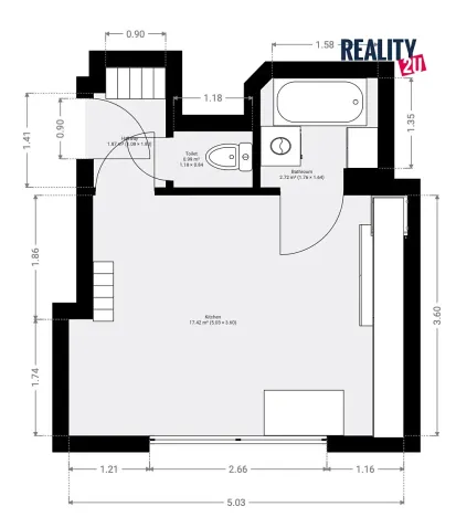 Pronájem bytu 1+kk, Brno, Staňkova, 25 m2