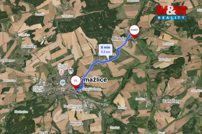 Prodej pozemku pro bydlení, Milavče, 392 m2