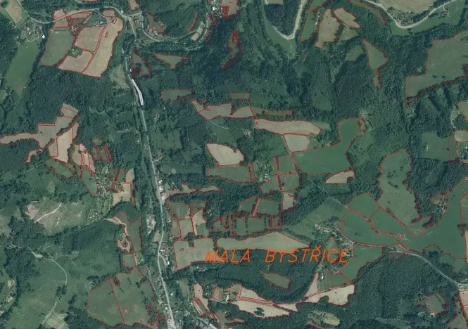 Prodej pozemku, Malá Bystřice, 933 m2