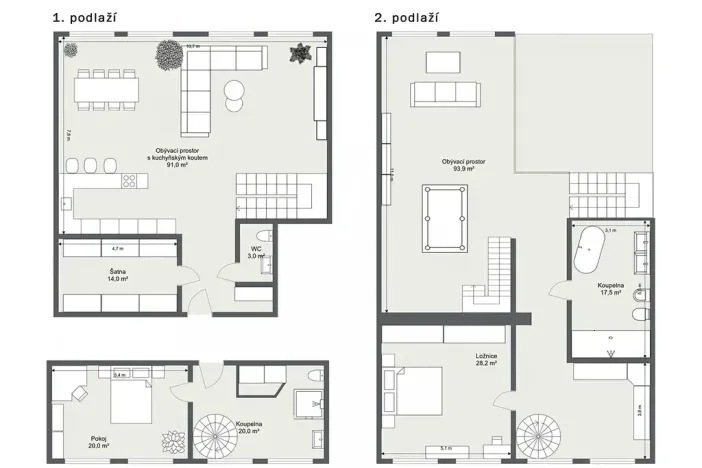 Prodej atypického bytu, Praha - Smíchov, Křížová, 428 m2
