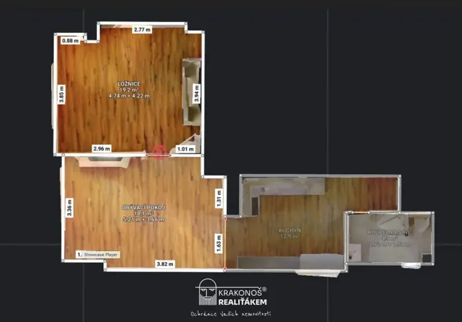 Pronájem bytu 2+kk, Hranice - Hranice I-Město, Pernštejnské náměstí, 55 m2