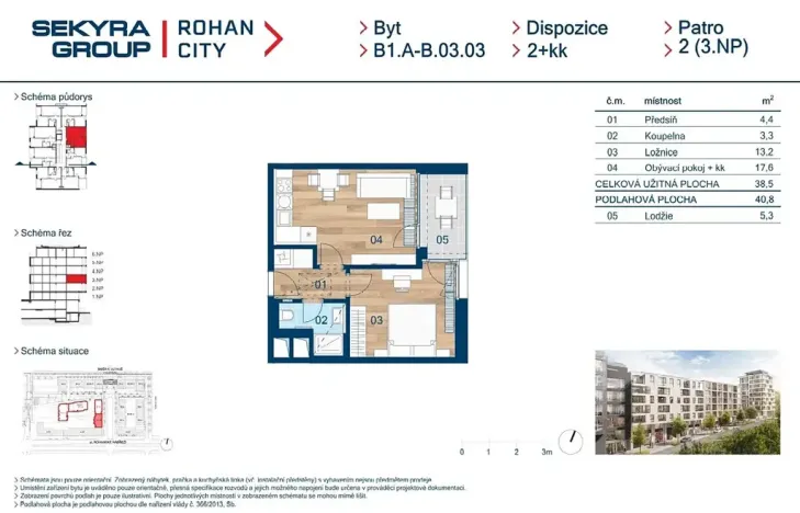 Prodej bytu 2+kk, Praha - Karlín, Sokolova, 38 m2