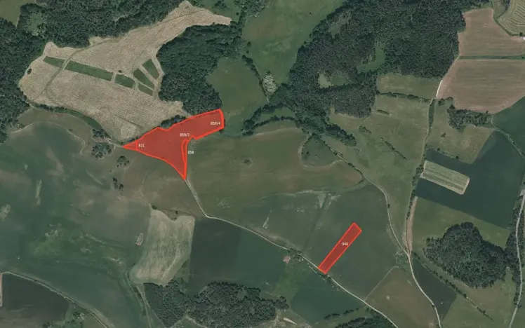 Prodej pole, Budětice, 104973 m2