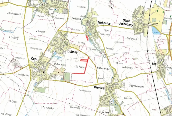 Prodej pole, Dubany, 10207 m2