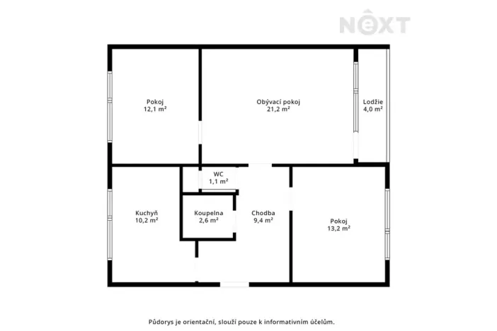 Prodej bytu 3+1, Česká Lípa, Dlouhá, 70 m2