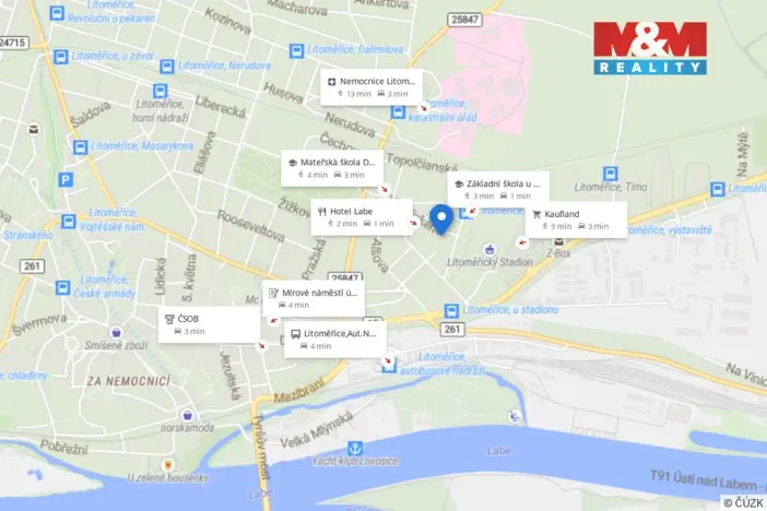 Pronájem bytu 3+kk, Litoměřice - Předměstí, Vrchlického, 68 m2