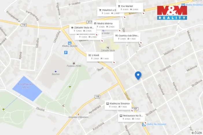 Pronájem bytu 1+kk, Kladno - Kročehlavy, Kozinova, 22 m2