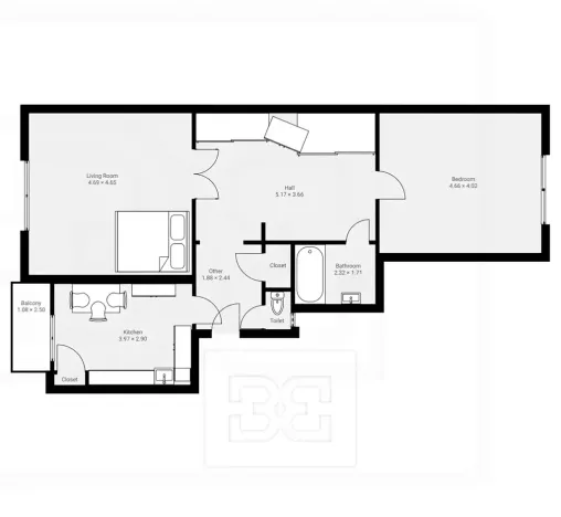 Pronájem bytu 2+1, Praha - Žižkov, Hartigova, 80 m2