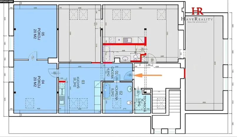 Pronájem bytu 3+kk, Benešov, Táborská, 71 m2