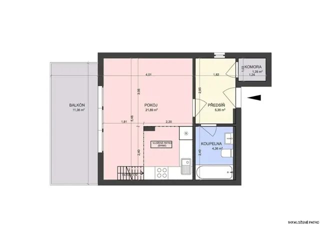 Prodej bytu 1+kk, Hradec Králové, 44 m2