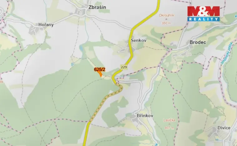 Prodej pole, Zbrašín, 7613 m2