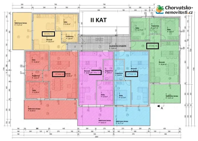 Prodej bytu 2+kk, Povljana, Chorvatsko, 44 m2