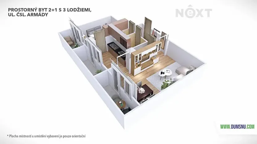 Prodej bytu 2+1, Šumperk, Čsl. armády, 54 m2
