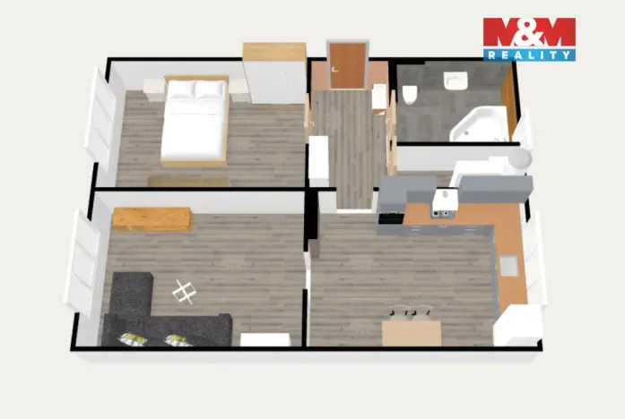 Prodej bytu 2+1, Chodov, Horní, 60 m2