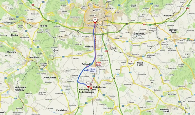 Prodej pozemku pro bydlení, Hrušovany u Brna, Pod Střediskem, 611 m2