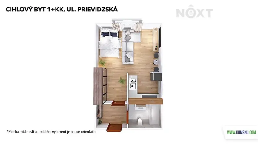 Pronájem bytu 1+kk, Šumperk, Prievidzská, 35 m2