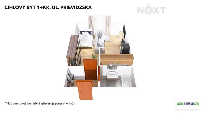 Pronájem bytu 1+kk, Šumperk, Prievidzská, 35 m2