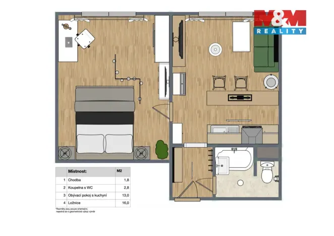 Prodej bytu 1+1, Cheb, Boženy Němcové, 36 m2