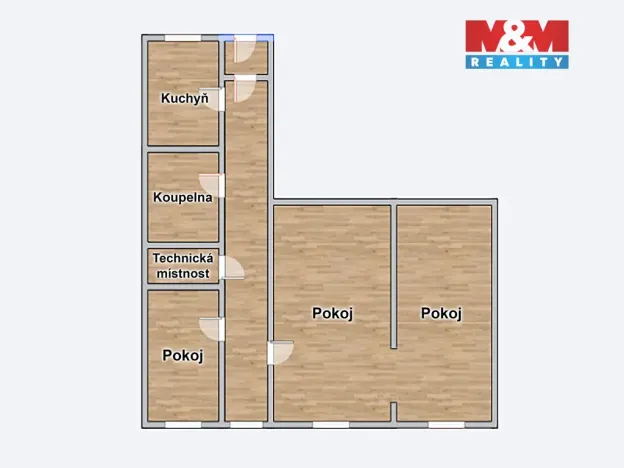 Prodej bytu 3+1, Fulnek, Fučíkova, 73 m2